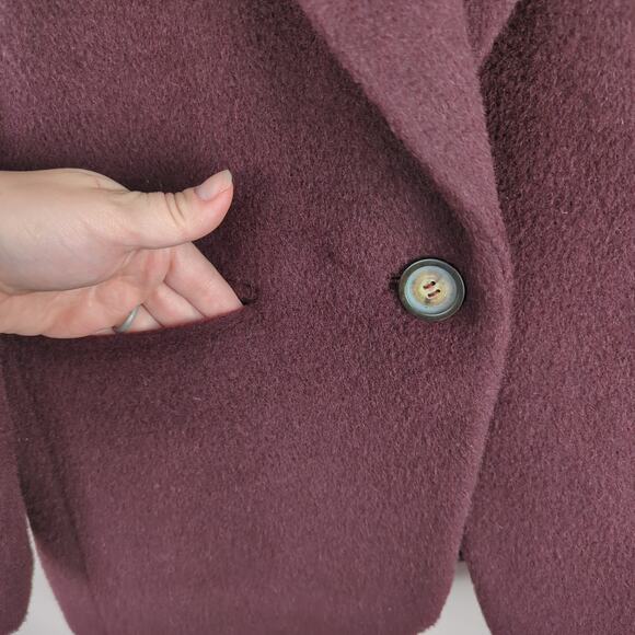 Vintage Harve Benard Women's Petite Plum Brown Alpaca and Wool Blazer Size 8P - Picture 4 of 6